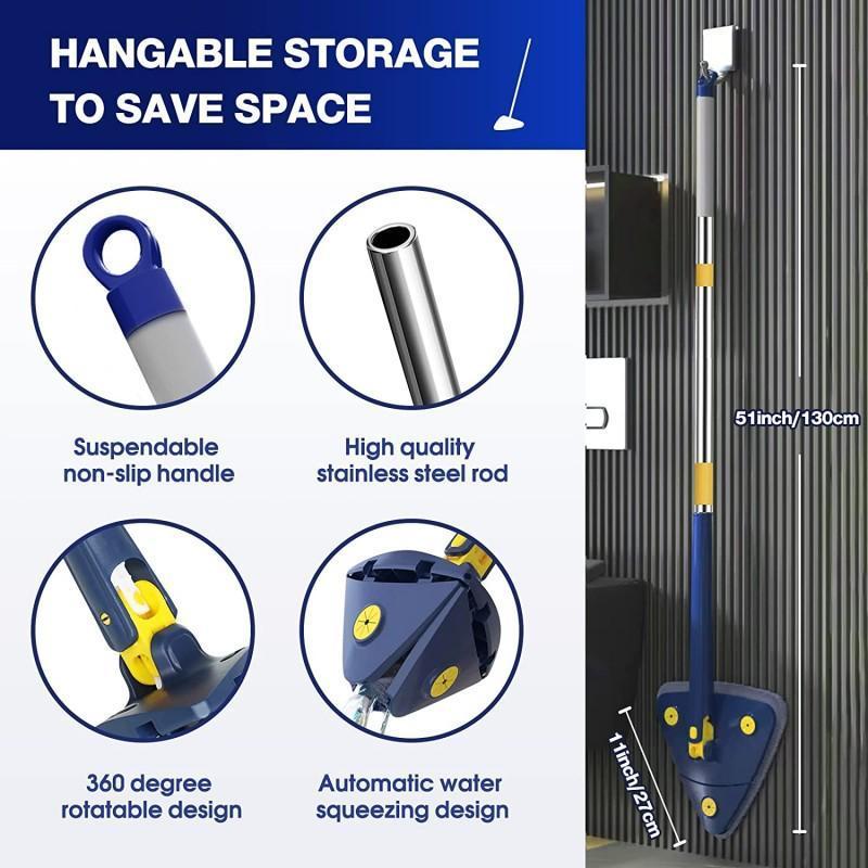 Push-Pull Easy Squeeze Floor Cleaning Mop – Hands-Free Water Removal & Quick Drying