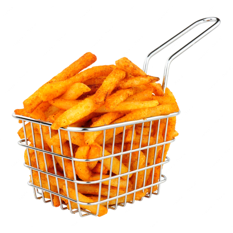 Durable Mini Stainless Steel Serving Basket – Perfect for French Fries & Appetizers