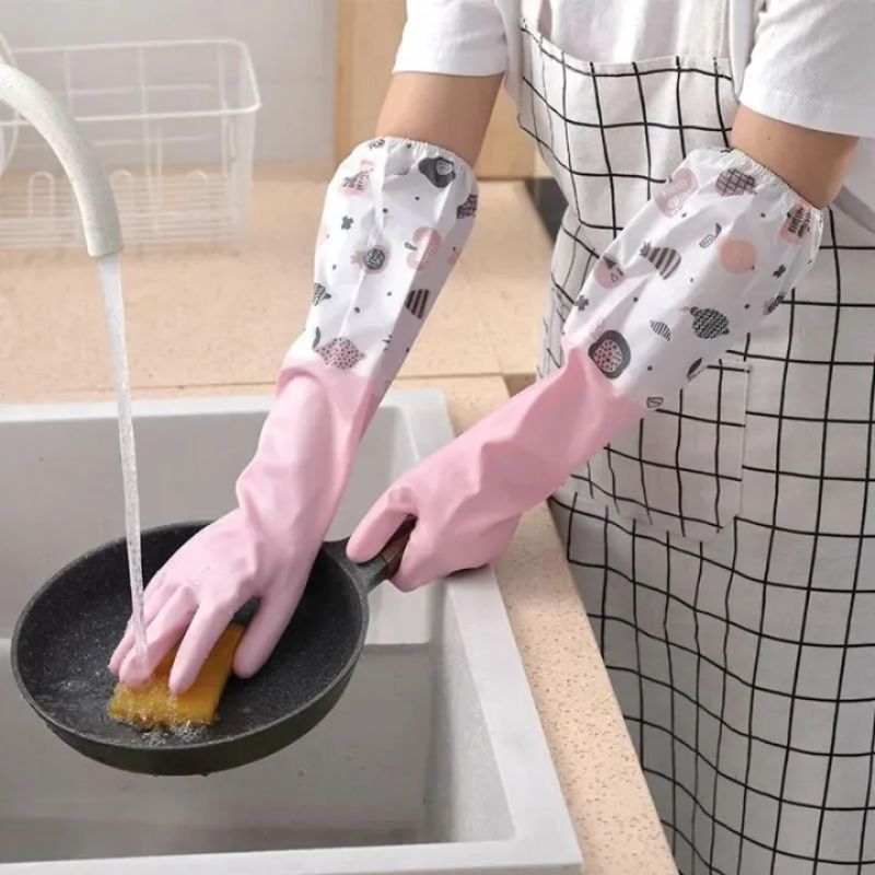Extra Large Dishwashing Gloves – Reusable Waterproof Kitchen & Cleaning Gloves