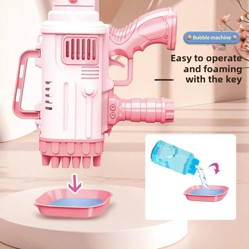 Colorful Plastic Bubble Gun Toy for Kids