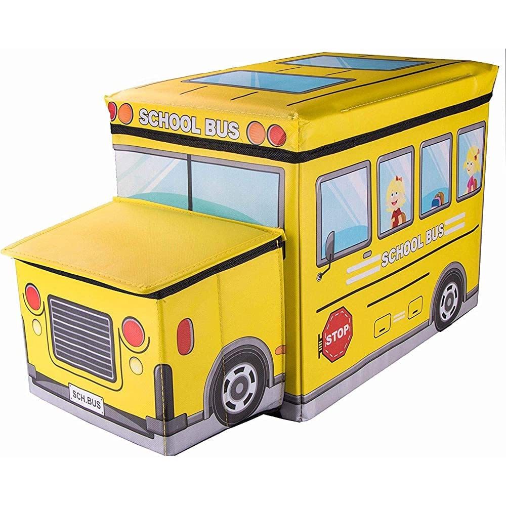 Multi-Purpose Bus-Shaped Storage box for Kids – Toy & Clothing Organizer Box