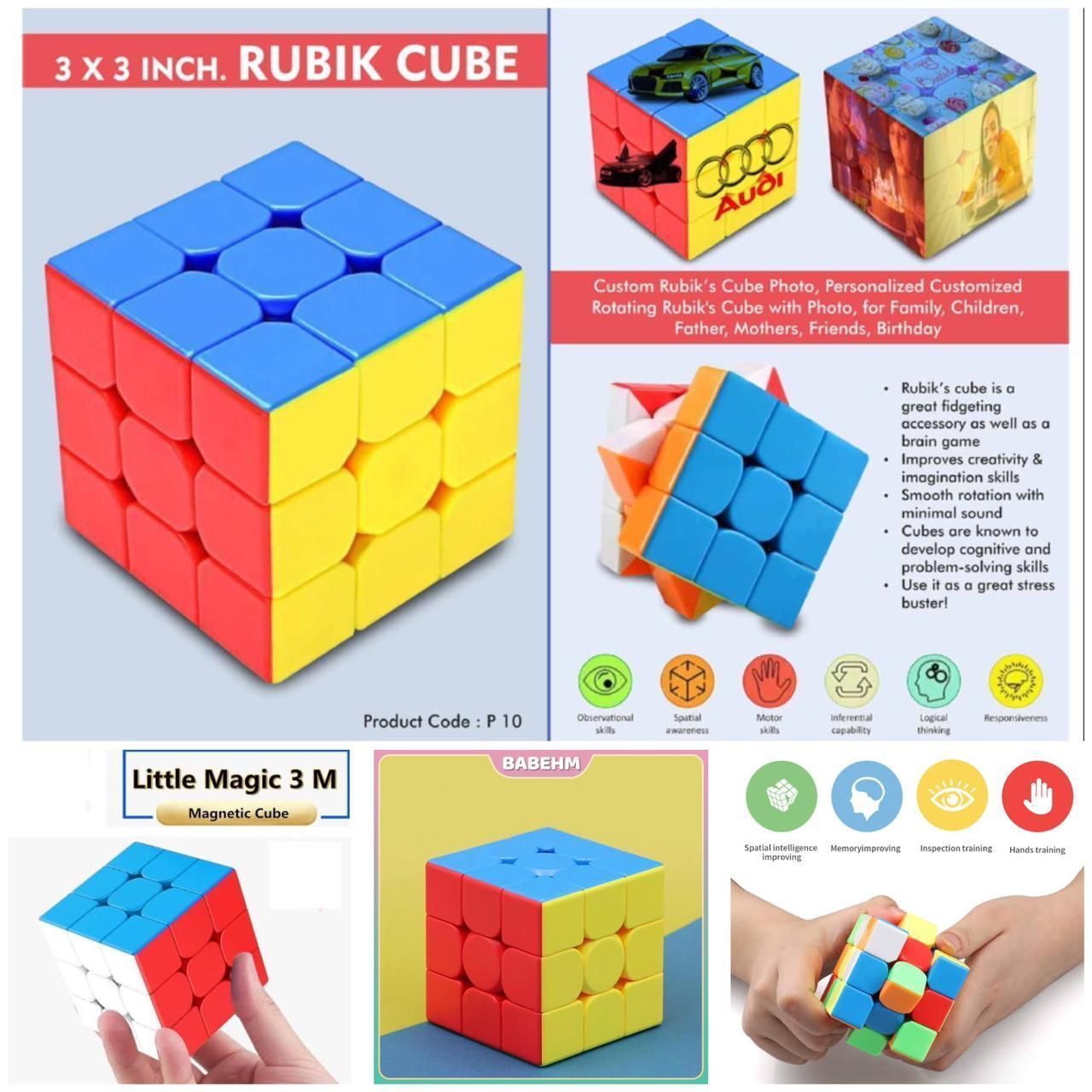 Stickerless Speed Cube Puzzle – Qiyi 3x3 Cube for Learning, Focus & Fun Play