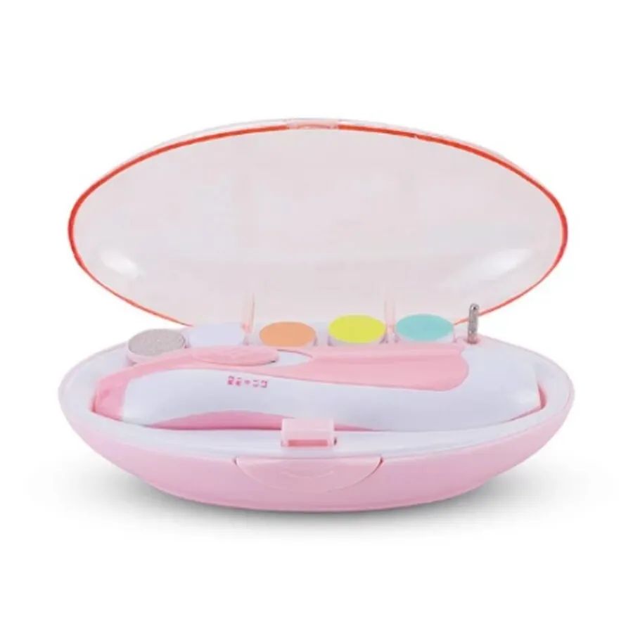 6-in-1 Baby Nail Care Essential Kit – Quiet Electric Nail Trimmer, Manicure & Safe Grinder for Newborns (Blue/Pink)