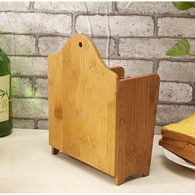 Wooden Spoon Holder & Bamboo Chopstick Storage Basket – Mini Kitchen Organizer