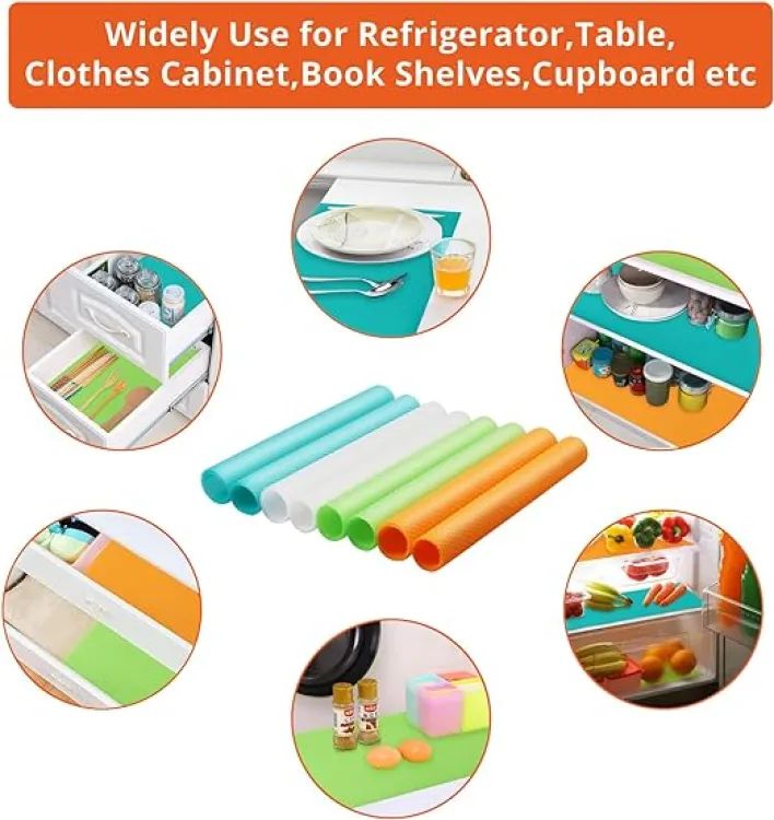 “Washable Fridge Mats – Waterproof Shelf, Cabinet & Drawer Liners”