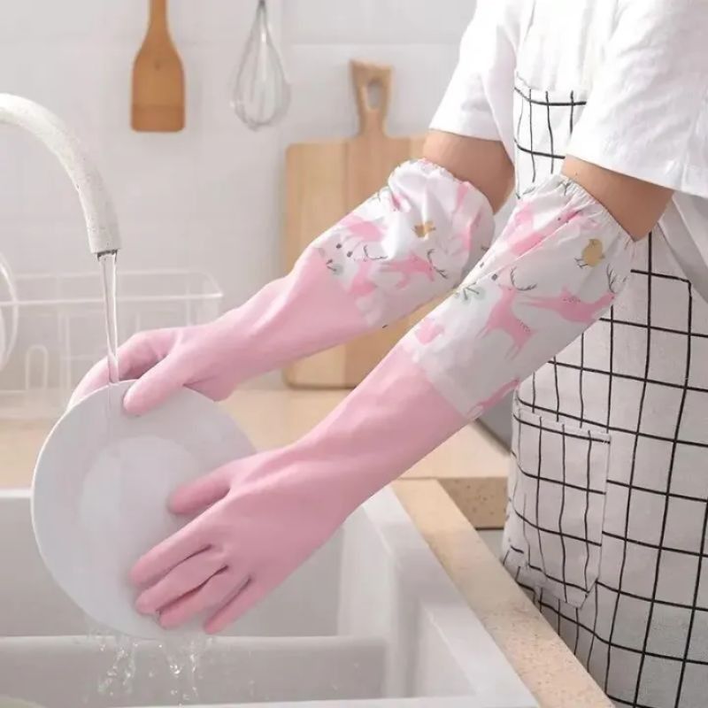 Extra Large Dishwashing Gloves – Reusable Waterproof Kitchen & Cleaning Gloves