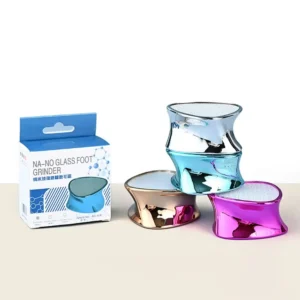 imgi 75 crystal glass pedicure rasp foot file grinder callus remover portable mini facial body beauty epilator 2